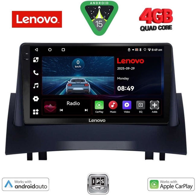 LENOVO LVE 8555_CPAA (9inc) MULTIMEDIA TABLET for RENAULT MEGANE 2 mod. 2002-2008