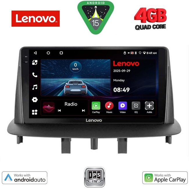 LENOVO LVE 8556_CPAA (9inc) MULTIMEDIA TABLET for RENAULT MEGANE 3 mod. 2009-2016