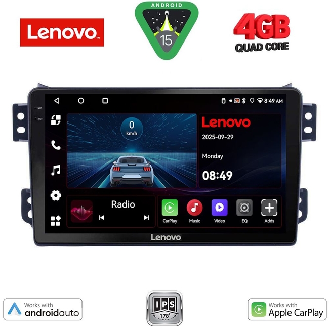 LENOVO LVE 8682_CPAA (9inc) MULTIMEDIA TABLET for OPEL AGILA - SUZUKI SPLASH mod. 2008>