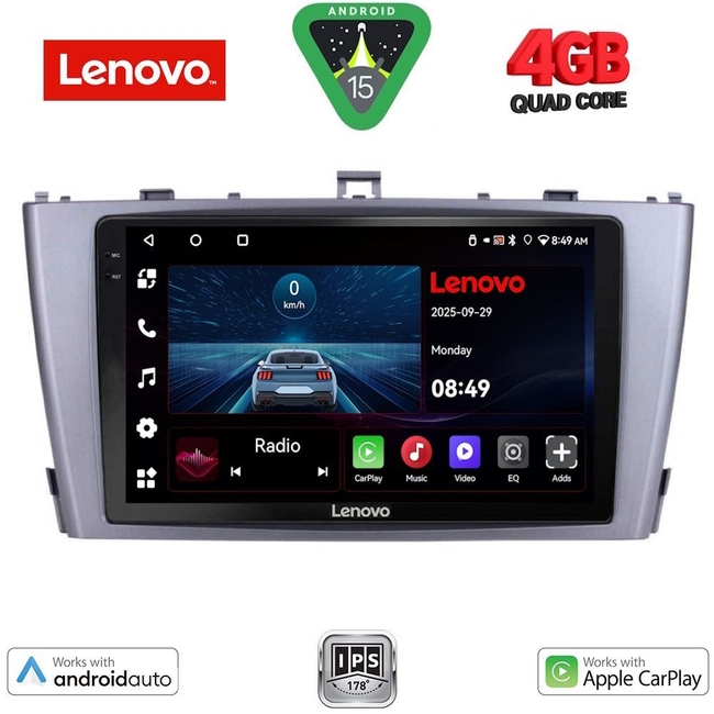 LENOVO LVE 8705_CPAA (9inc) MULTIMEDIA TABLET for TOYOTA AVENSIS (T27) mod. 2009-2015