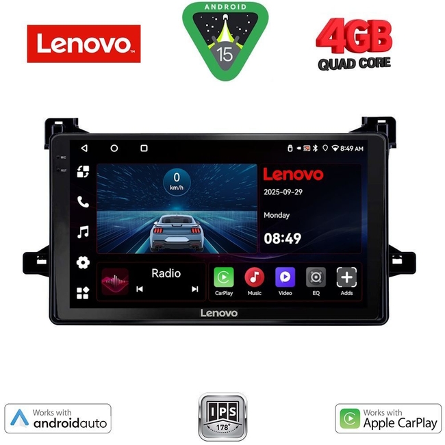 LENOVO LVE 8727_CPAA (9inc) MULTIMEDIA TABLET for TOYOTA PRIUS mod. 2016-2020
