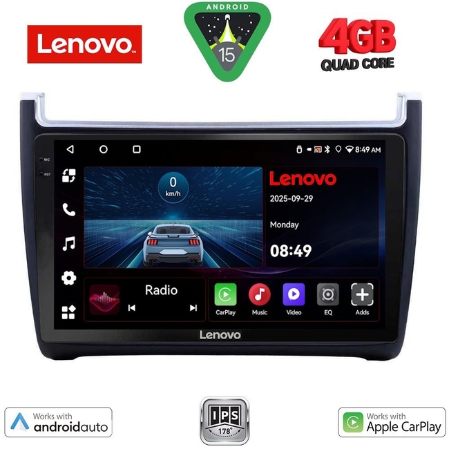LENOVO LVE 8757_CPAA (9inc) MULTIMEDIA TABLET for VW POLO mod. 2014-2017