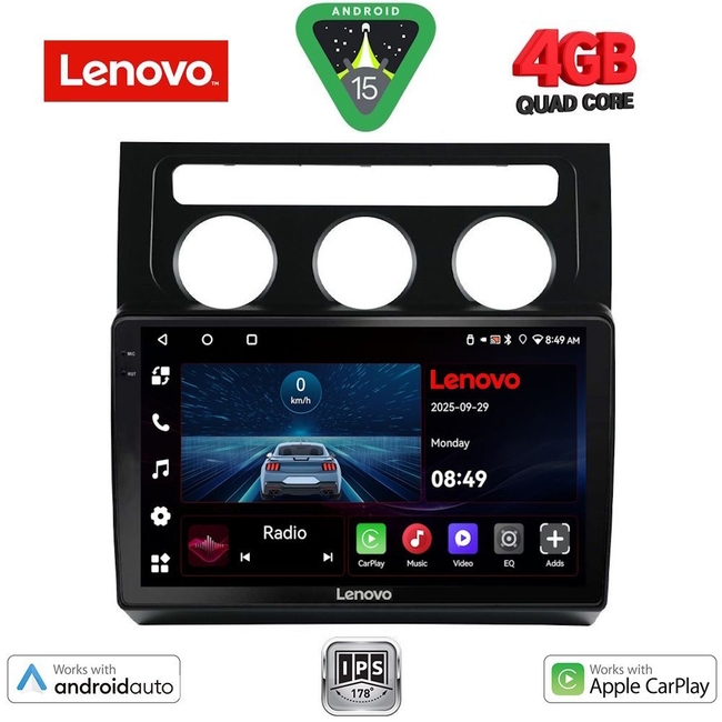 LENOVO LVE 8767_CPAA CLIMA (10inc) MULTIMEDIA TABLET for VW TOURAN mod. 2003-2010