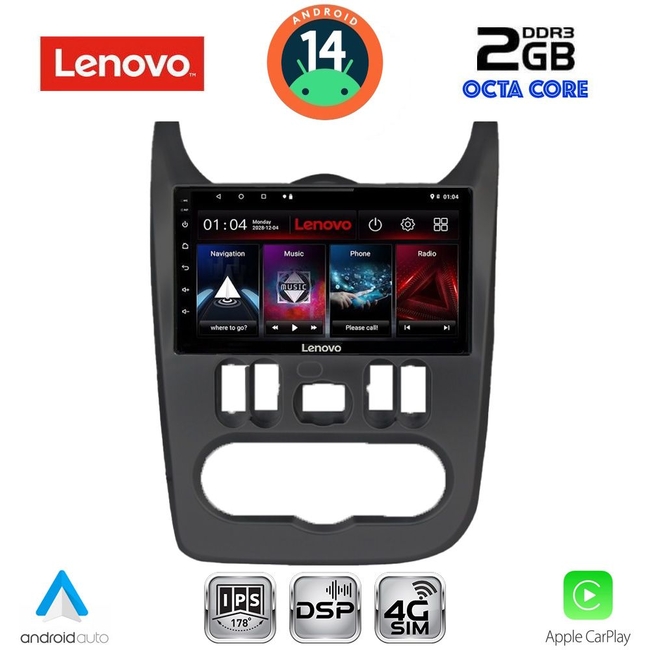 LENOVO LVF 5101BL_CPA (9inc) MULTIMEDIA TABLET for DACIA DUSTER – LOGAN – SANDERO mod. 2006-2012 (BLACK)