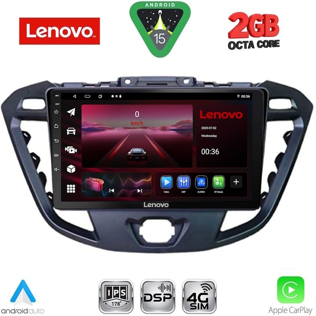 LENOVO LVF 5177_CPA (9inc) MULTIMEDIA TABLET for FORD TRANSIT CUSTOM | TOURNEO CUSTOM mod. 2013-2019
