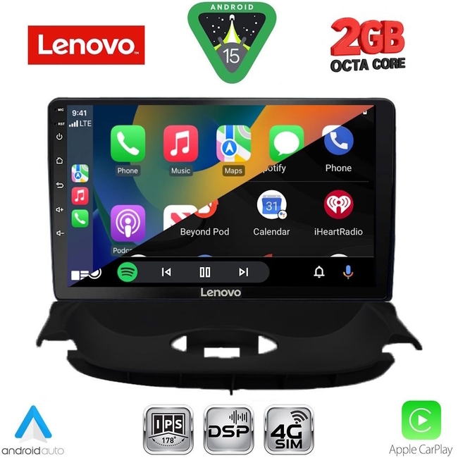 LENOVO LVF 5505_CPA (9inc) MULTIMEDIA TABLET for PEUGEOT 206 mod. 1998-2006