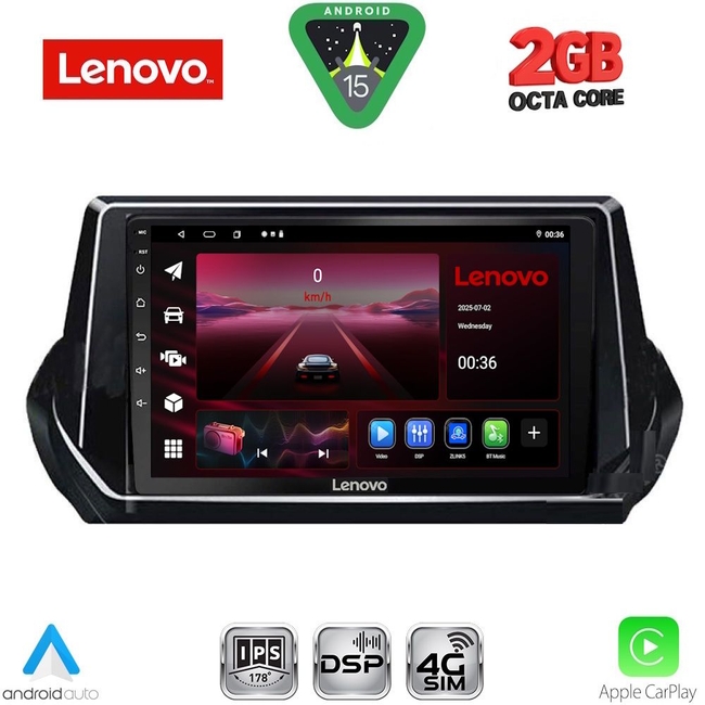 LENOVO LVF 5509_CPA (9inc) MULTIMEDIA TABLET for PEUGEOT 208 - 2008 mod. 2021-2026