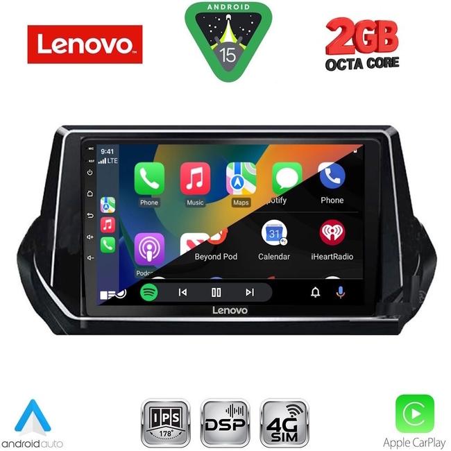 LENOVO LVF 5509_CPA (9inc) MULTIMEDIA TABLET for PEUGEOT 208 - 2008 mod. 2021-2026