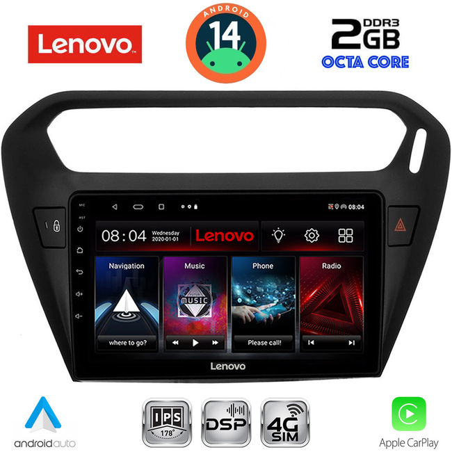 LENOVO LVF 5511BL_CPA (9inc) MULTIMEDIA TABLET for CITROEN ELYSEE – PEUGEOT 301 mod. 2013> (BLACK)