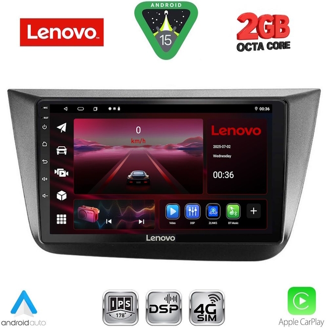 LENOVO LVF 5570_CPA (9inc) MULTIMEDIA TABLET for SEAT ALTEA mod. 2004-2015