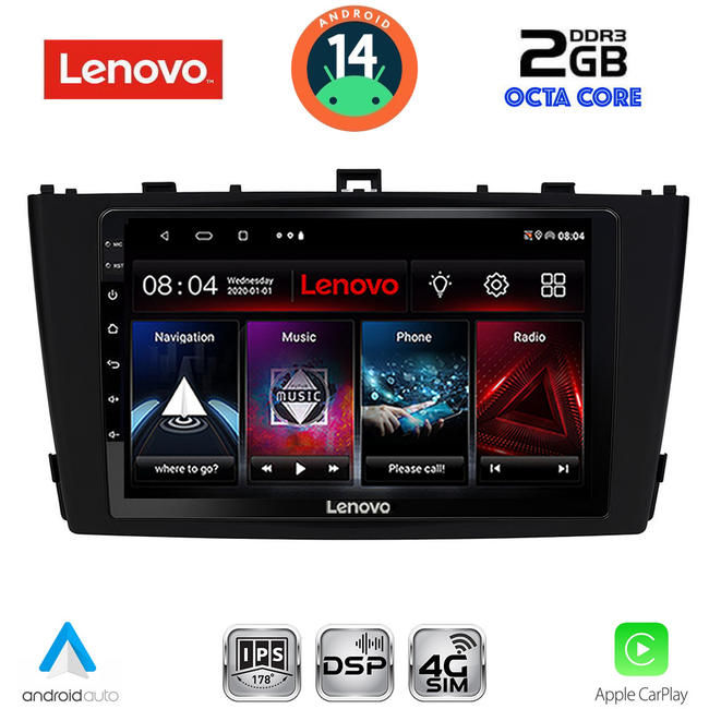 LENOVO LVF 5705BL_CPA (9inc) MULTIMEDIA TABLET for TOYOTA AVENSIS (T27) mod. 2009-2015 (BLACK)