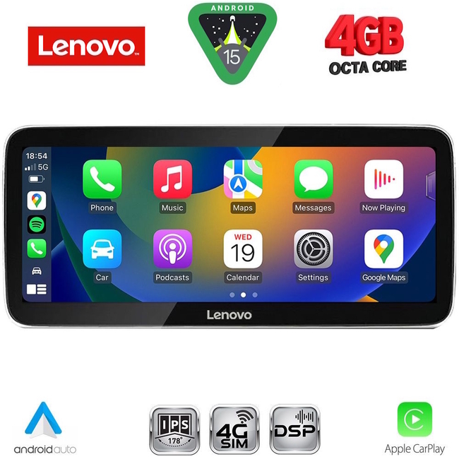 LENOVO LVG 14996_CPA (12.3inc) (NTG 4.5) MULTIMEDIA SYSTEM for MERCEDES GLK (X204) mod. 2013-2017