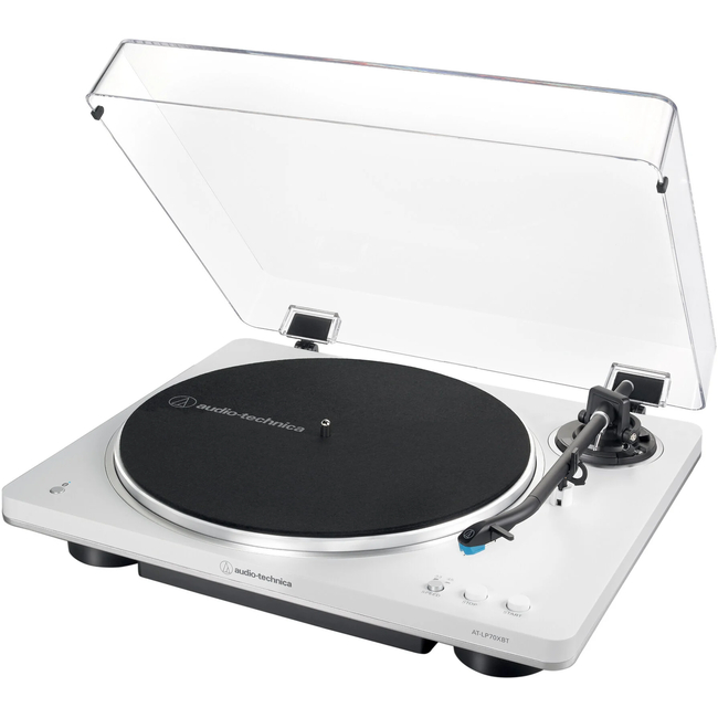 Audio Technica AT-LP70XBT - White/Silver -  Με εγγύηση αντιπροσωπείας και ταινία γνησιότητας