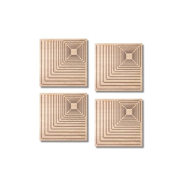 Audiodesigner Maple Pattern Brown Ηχοαπορροφητικά Ξύλινα Πάνελ 50x50x5 cm / 1 τ.μ. (4 Τεμάχια)