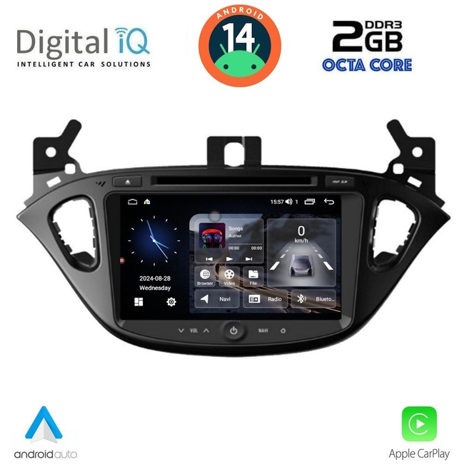 DIGITAL IQ MSF 321_CPA (8” DECK) MULTIMEDIA SYSTEM for OPEL ADAM - CORSA E mod. 2014-2022