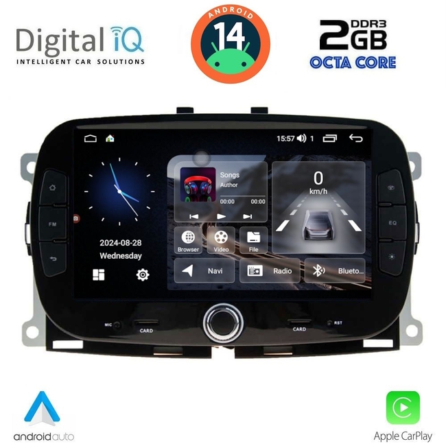 DIGITAL IQ MSF 398_CPA (7'' DECK) MULTIMEDIA SYSTEM for FIAT 500 mod. 2016&gt;