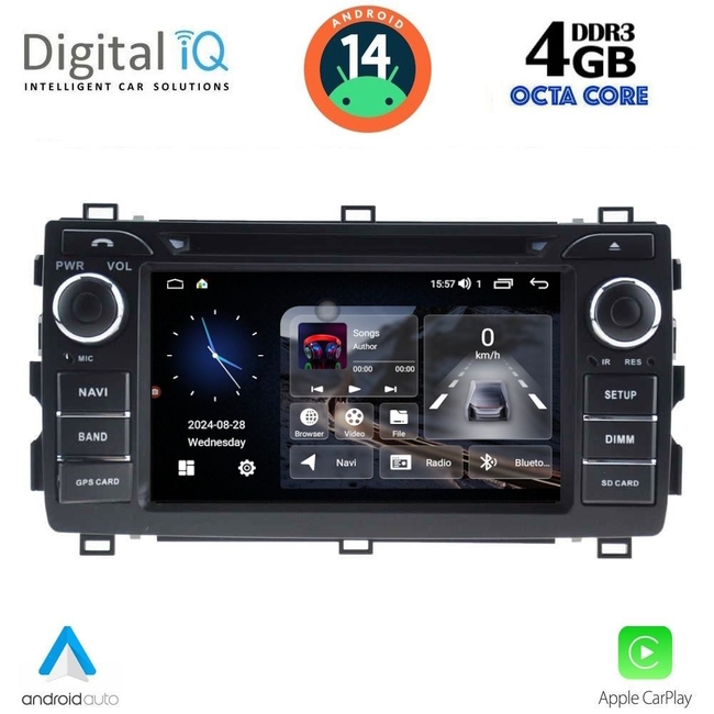 DIGITAL IQ MSG 408_CPA (7" DECK) MULTIMEDIA SYSTEM for TOYOTA AURIS mod. 2013-2015