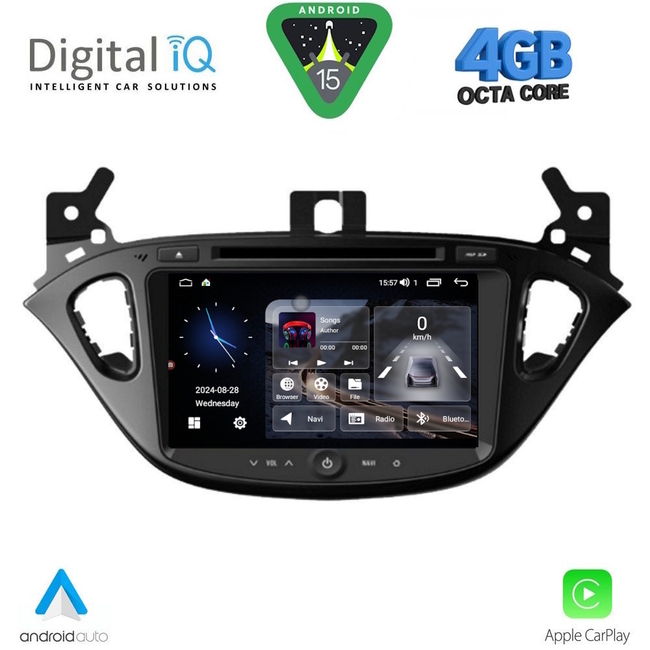 DIGITAL IQ MSG 421_CPA (8” DECK) MULTIMEDIA SYSTEM for OPEL ADAM - CORSA E mod. 2014-2022