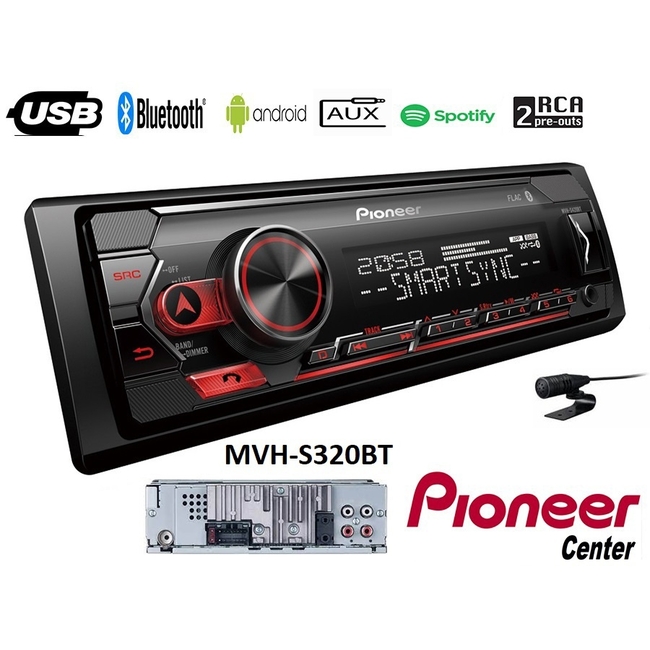 PIONEER MVH-S320BT + USB 8Gb