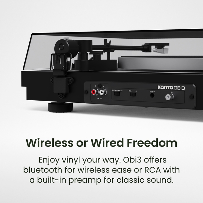 Kanto Audio Obi3 2nd Gen Black - belt drive - BT