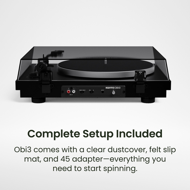 Kanto Audio Obi3 2nd Gen Black - belt drive - BT