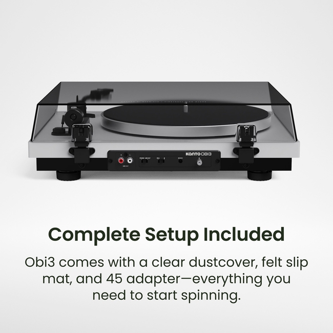 Kanto Audio Obi3 2nd Gen White - belt drive - BT