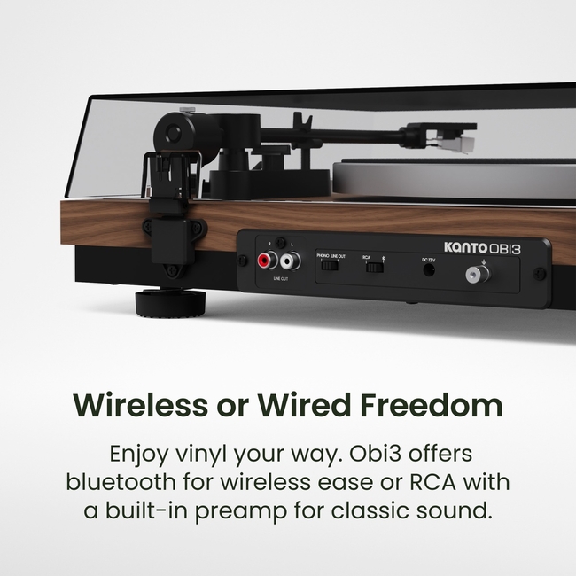 Kanto Audio Obi3 2nd Gen Walnut - belt drive - BT