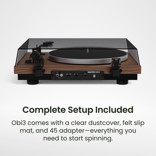 Kanto Audio Obi3 2nd Gen Walnut - belt drive - BT