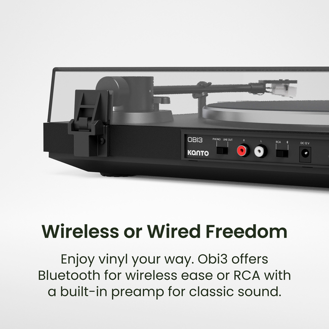 Kanto Audio OBI3 BT - Belt-drive - με προενισχυτή -  Matte Black