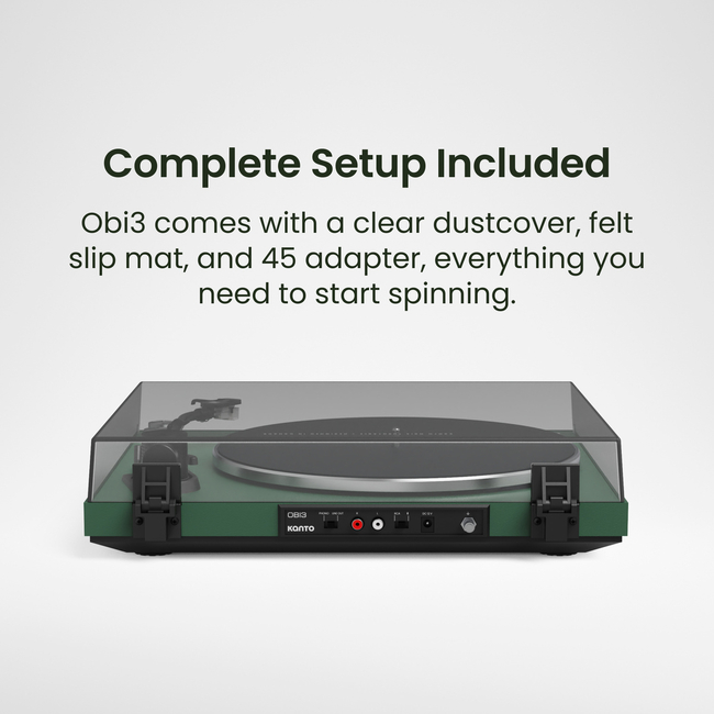 Kanto Audio OBI3 BT - Belt-drive - με προενισχυτή -  Matte Green