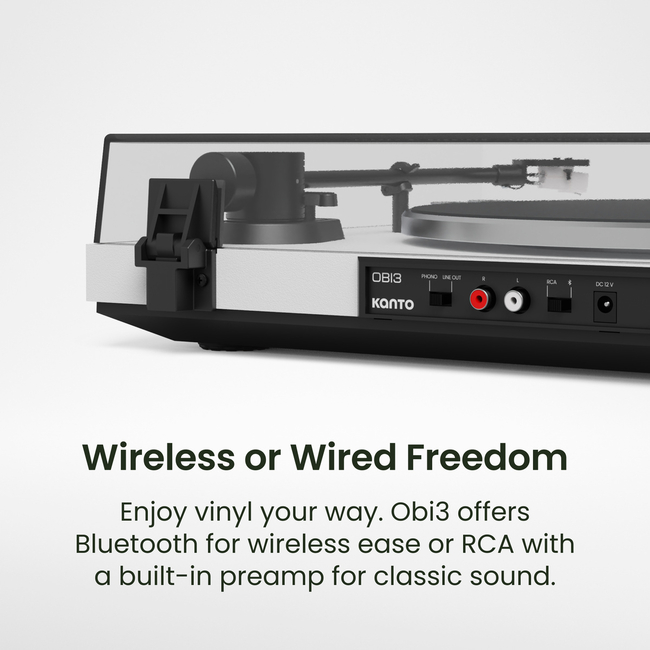 Kanto Audio OBI3 BT - Belt-drive - με προενισχυτή - Matte White