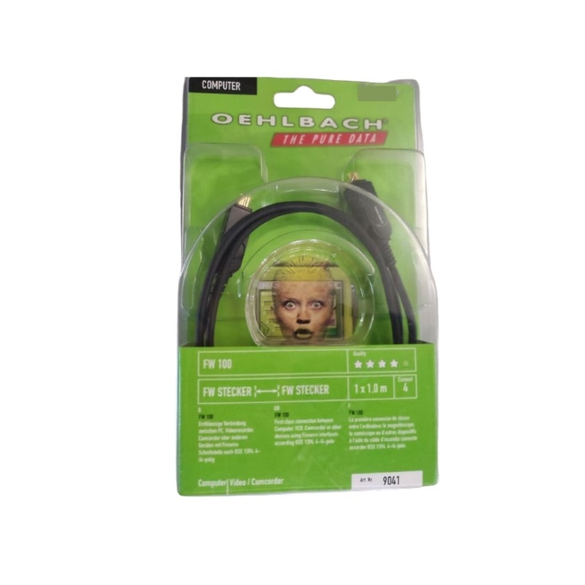 Oehlbach FW 100 Καλώδιο Video / Camcorder 1 m Black (Firewire)