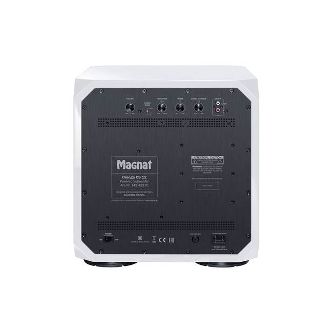 Magnat Omega CS12 12" Ενεργό Subwoofer 525W RMS Piano White (Τεμάχιο)