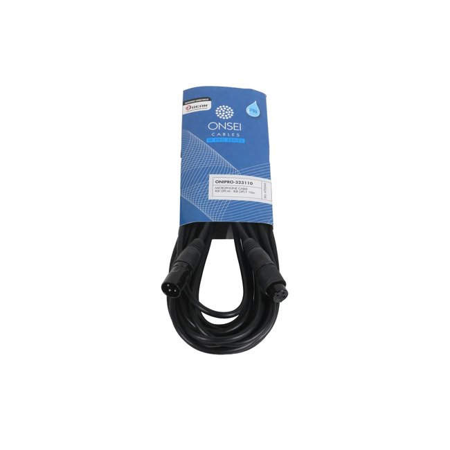 Onsei ONIPRO-323110 Καλώδιο μικροφωνικό 3-pin XLR Αρσενικό σε 3-pin XLR Θηλυκό 10m με REAN connectors και προστασία IP65