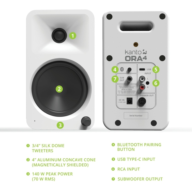 Kanto Audio ORA 4 White (ΖΕΥΓΟΣ)