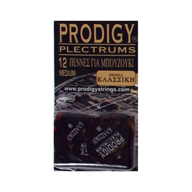 PRODIGY Πέννες Μπουζουκιού - Τζουρά - Μπαγλαμα Kλασική Medium Tortoise Pearl (Σετ 12τμχ)