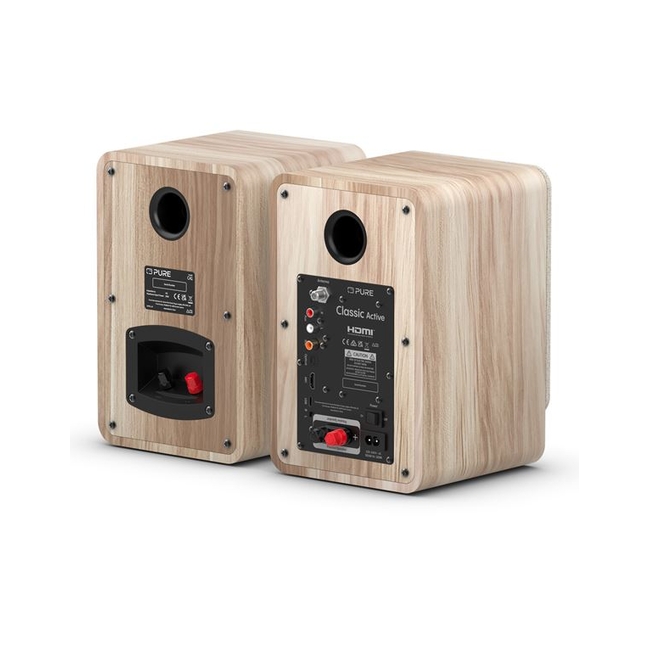 PURE Classic Active Bluetooth Ηχεία με Ραδιόφωνο FM/ DAB+,HDMI/OPTICAL/AUX, Cotton White/Oak