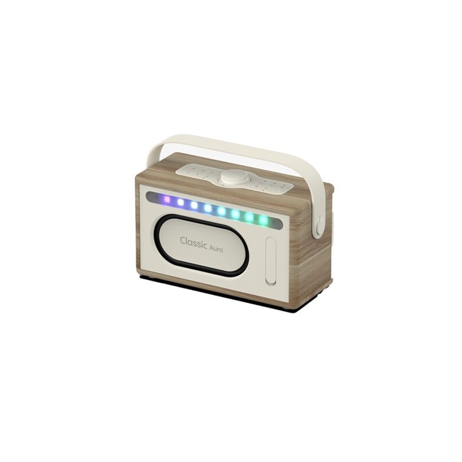 PURE CLASSIC AURA Φορητό Ηχείο Bluetooth Cotton White/Oak