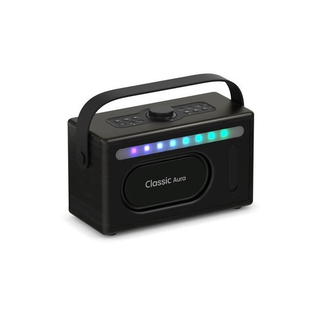 PURE Classic Aura Φορητό Ηχείο Bluetooth με Φωτισμό, Μαύρο