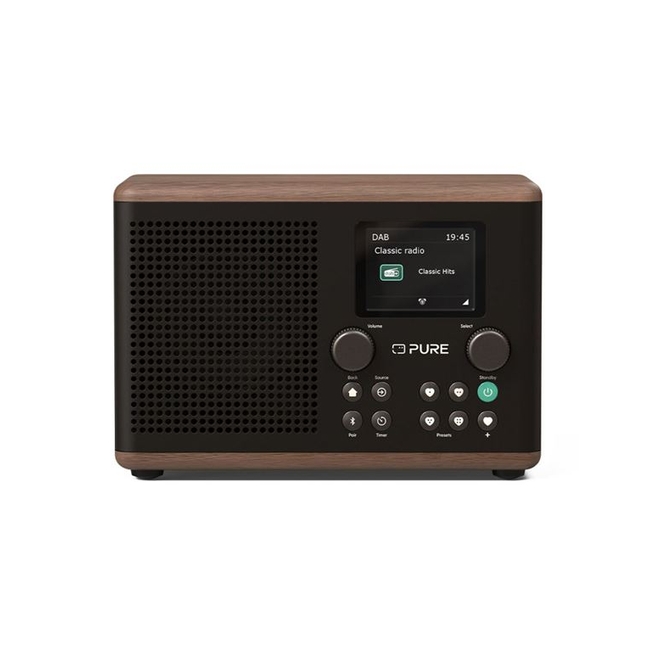 PURE Classic H4 Ψηφιακό Pαδιόφωνο DAB+ και Bluetooth, Mαύρο / Kαρυδιά