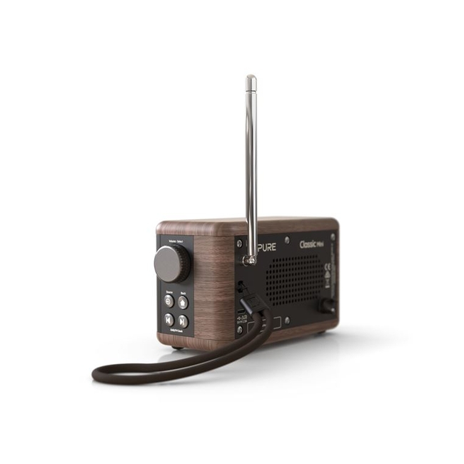 PURE Classic Mini Ψηφιακό Pαδιόφωνο DAB+ και Bluetooth, Coffee Black / Walnut