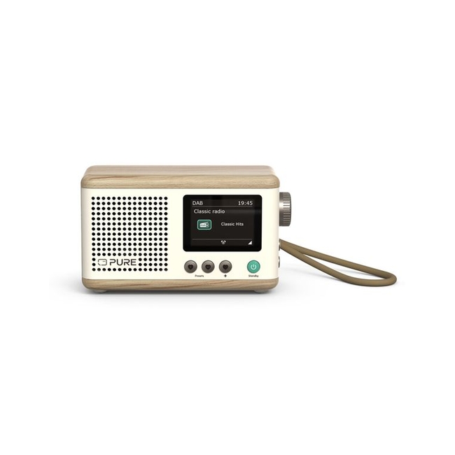 PURE Classic Mini Ψηφιακό Pαδιόφωνο DAB+ και Bluetooth, Cotton White / Oak