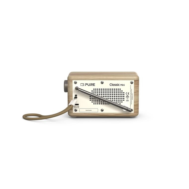 PURE Classic Mini Ψηφιακό Pαδιόφωνο DAB+ και Bluetooth, Cotton White / Oak