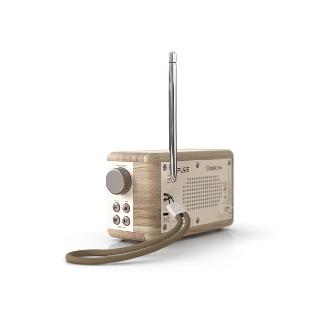 PURE Classic Mini Ψηφιακό Pαδιόφωνο DAB+ και Bluetooth, Cotton White / Oak