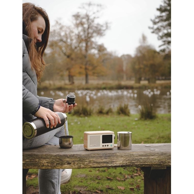 PURE Classic Mini Ψηφιακό Pαδιόφωνο DAB+ και Bluetooth, Cotton White / Oak