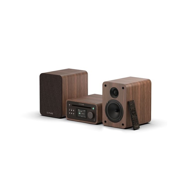 PURE Classic Stereo Mini Oλοκληρωμένο Hχοσύστημα με Bluetooth, Coffee Brown / Walnut