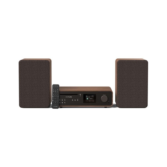 PURE Classic Stereo Oλοκληρωμένο Hχοσύστημα με Bluetooth, Mαύρο / Kαρυδιά