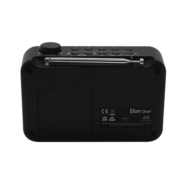 PURE Elan One 2 φορητό ψηφιακό ραδιόφωνο με DAB+ και Bluetooth, Ανθρακί