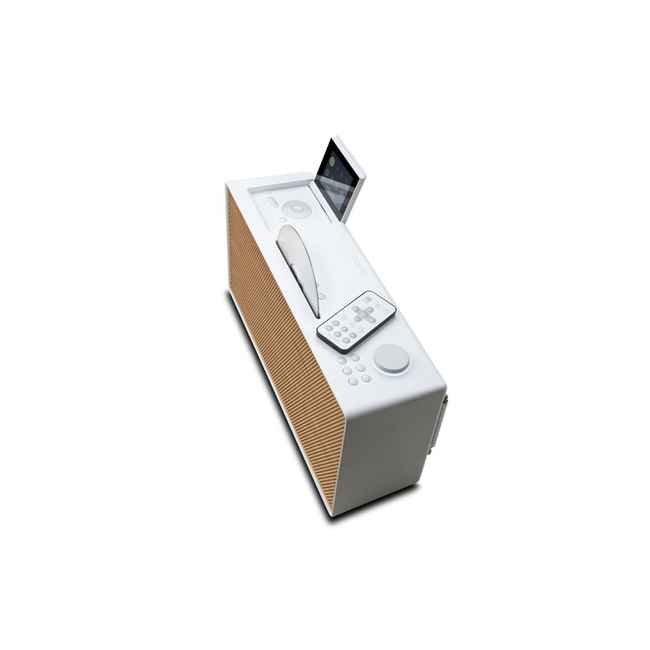 PURE Evoke Home Δικτυακό Mini All-in-One Hχοσύστημα, Λευκό/Cherry Wood