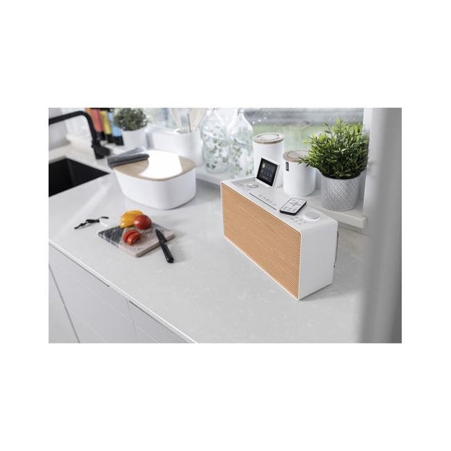 PURE Evoke Home Δικτυακό Mini All-in-One Hχοσύστημα, Λευκό/Cherry Wood